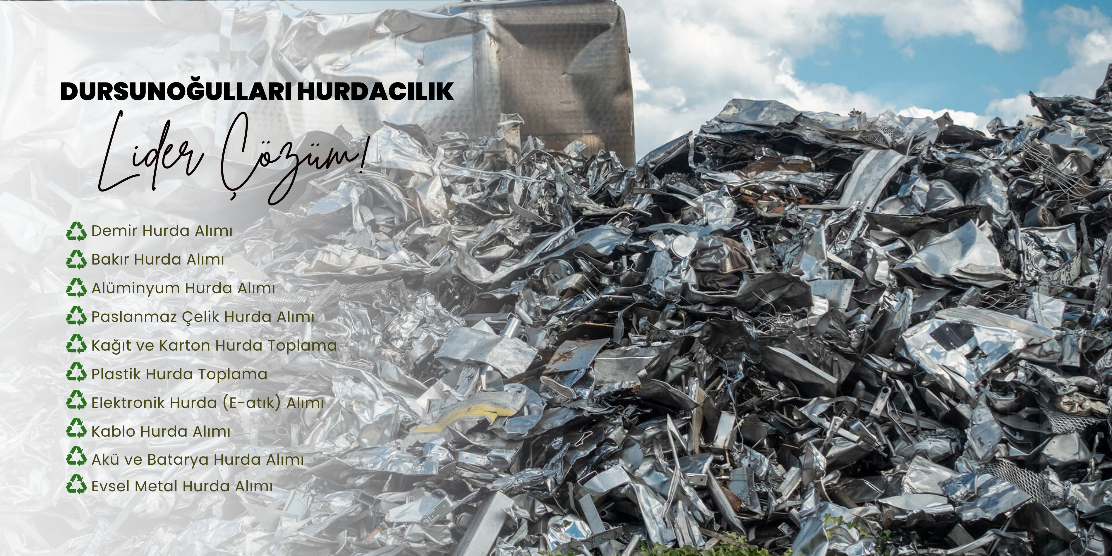 hurda alımı, geri dönüşüm, demir hurda, bakır hurda, alüminyum hurda, elektronik atık, plastik hurda, Bursa hurdacılık, çevre dostu geri dönüşüm, hurda toplama, Nilüfer hurdacılık, Dursunoğulları Hurdacılık